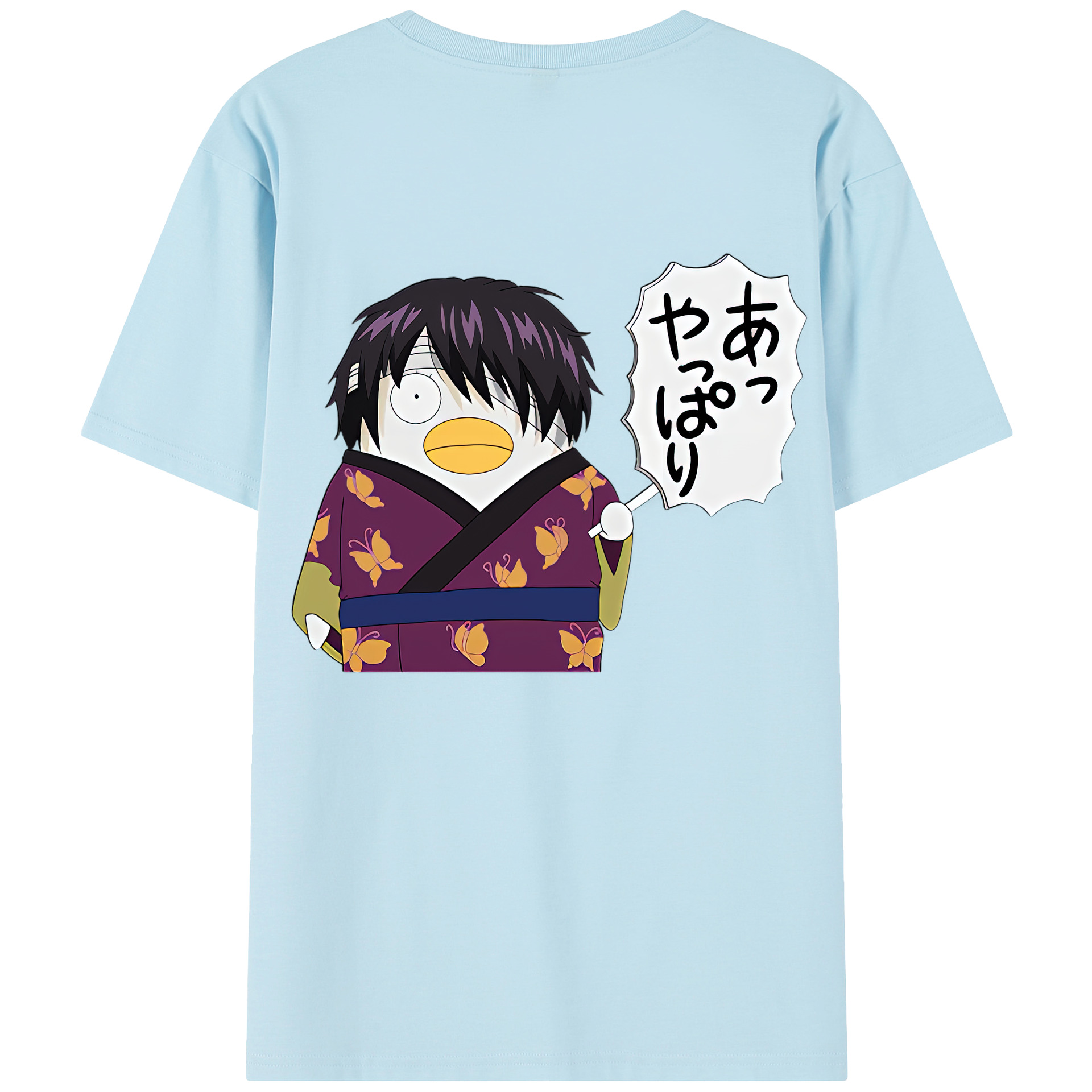 （画像用） ぎんたま 坂田銀時（さかたぎんとき） 神楽 志村新八（しむら しんぱち） GINTAMA Sakata Gintoki Kagura Shimura Shinpachi 綿100％半袖Tシャツ（背面プリント）